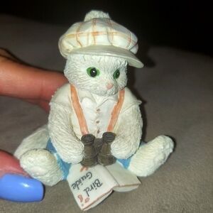 Enesco Priscilla Hillman Observant Bird Watching Kitten Figurine